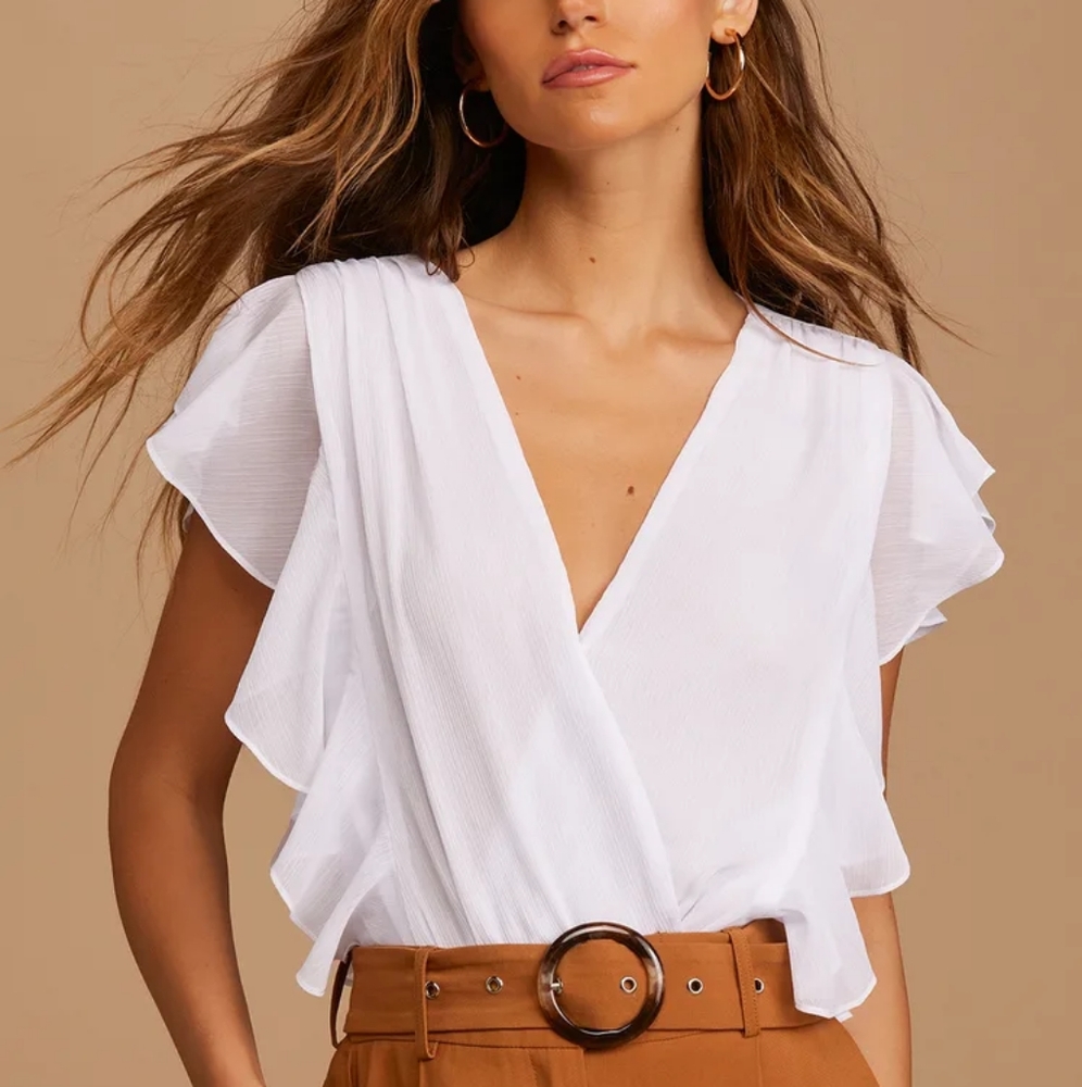 NWOT • lulus • surplice bodysuit